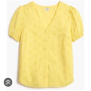 J. Crew Eyelet button-front shirt